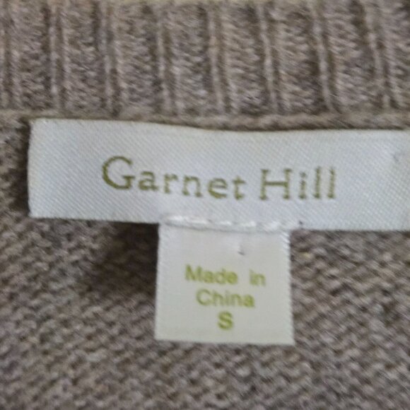Garnet Hill 100% Lambswool Embellished Jeweled Crewneck Pullover Sweater Size S - Picture 6 of 7